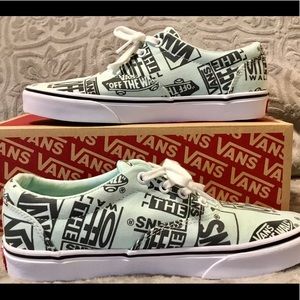 VANS AUTHENTIC LOGO LACE UPS, MINT GREEN COLOR